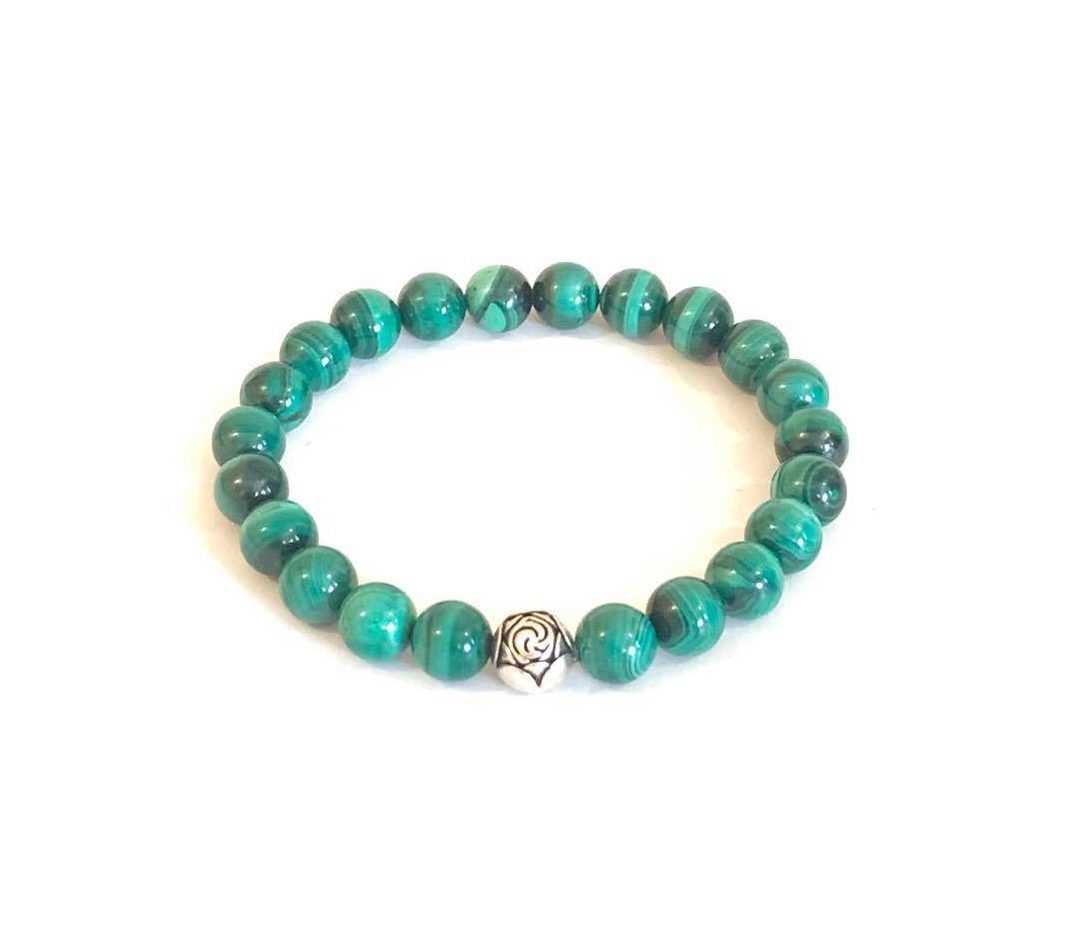 Bracelet Malachite Caixa en pierres naturelles | Paloma de Bahia